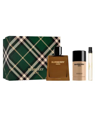 Burberry 3-piece Hero Eau De Parfum Spray Gift Set In No Color