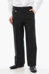 Burberry Suit Pants In Navy Blue Wool. Straight-leg Cut. Zippered Closure And Belt Clip.