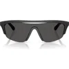 Burberry 40mm Irregular Sunglasses In Matte Black/dark Grey