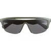 Burberry 40mm Irregular Sunglasses In Matte Green