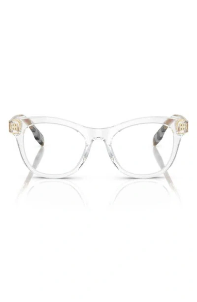 Burberry Kids'  44mm Small Cat Eye Optical Glasses In Multi