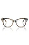 Burberry Kids'  44mm Small Cat Eye Optical Glasses In Gray
