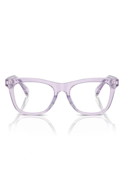 Burberry Kids'  45mm Square Optical Glasses In Purple