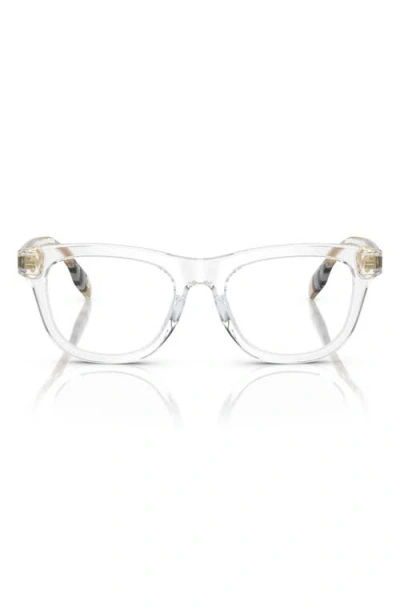 Burberry Kids'  45mm Square Optical Glasses In White