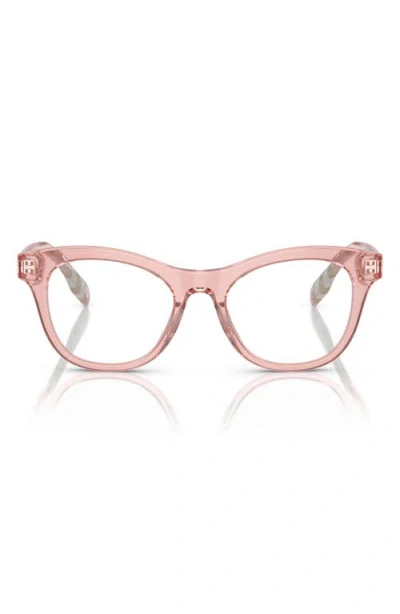 Burberry Kids'  46mm Cat Eye Optical Glasses In Brown