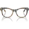 Burberry Kids'  46mm Cat Eye Optical Glasses In Brown