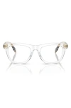 Burberry 47mm Rectangular Optical Glasses In Brown
