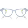 Burberry 49mm Rectangular Optical Glasses In Gray
