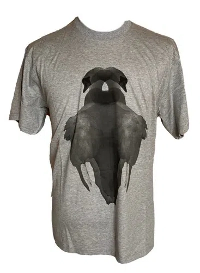 Pre-owned Burberry $480  Sayers Gray Swan Print Cotton T-shirt M (oversized) Portugal