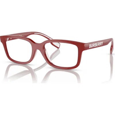Burberry 48mm Rectangle Optical Glasses In Burgundy