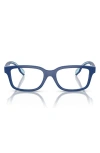 Burberry Kids'  48mm Rectangular Optical Glasses In Blue
