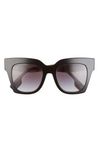Burberry 49mm Cat Eye Sunglasses In Black/grey Gradient