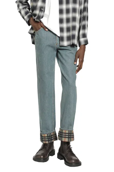 Burberry 5 Pocket Jeans In Blue