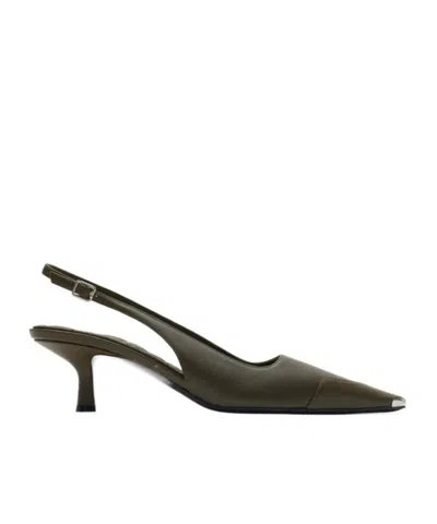 BURBERRY BURBERRY SQUARE-TOE SLINGBACK PUMPS