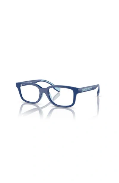 Burberry 50mm Rectangle Optical Glasses In Blue