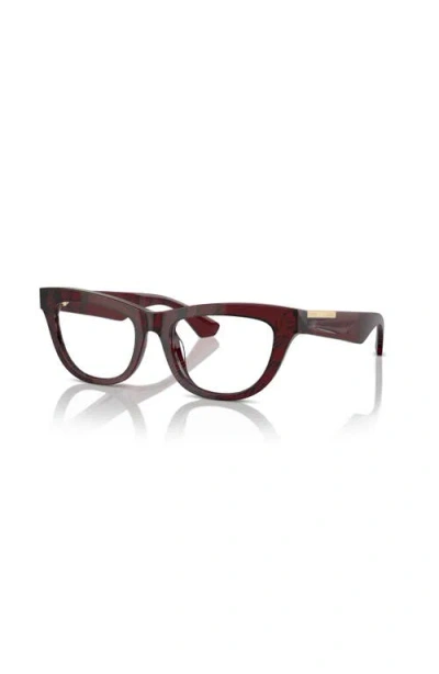 Burberry 50mm Rectangle Optical Glasses In Brown
