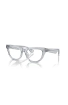 Burberry 50mm Rectangle Optical Glasses In Gray