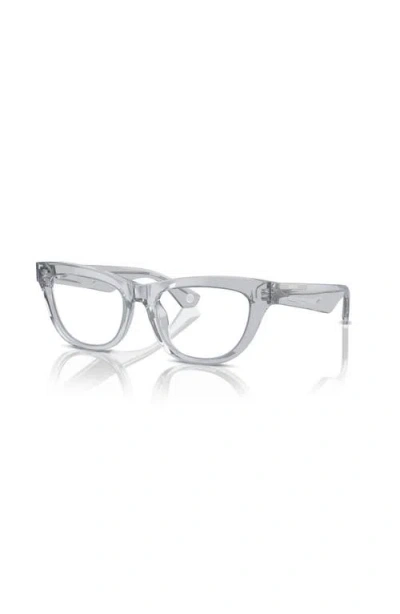 Burberry 50mm Rectangle Optical Glasses In Gray