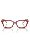 Burberry Kids'  50mm Rectangular Optical Glasses In Burgundy