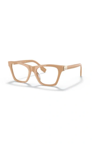 Burberry 50mm Square Optical Glasses In Sand