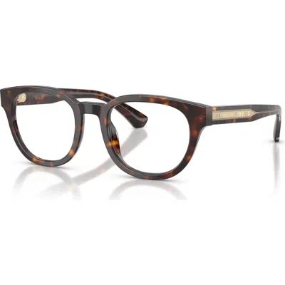 Burberry 51mm Round Optical Glasses In Brown