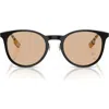 Burberry 51mm Round Sunglasses In Black