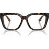 Burberry 51mm Square Optical Glasses In Brown