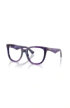 Burberry 51mm Square Optical Glasses In Purple