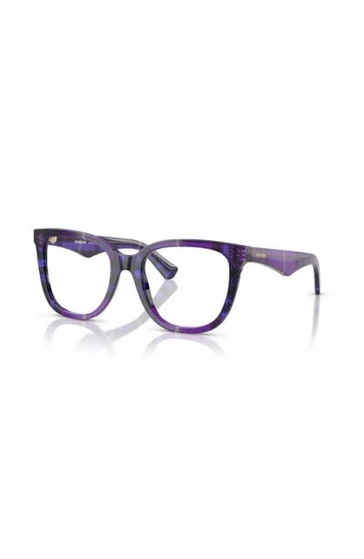Burberry 51mm Square Optical Glasses In Purple