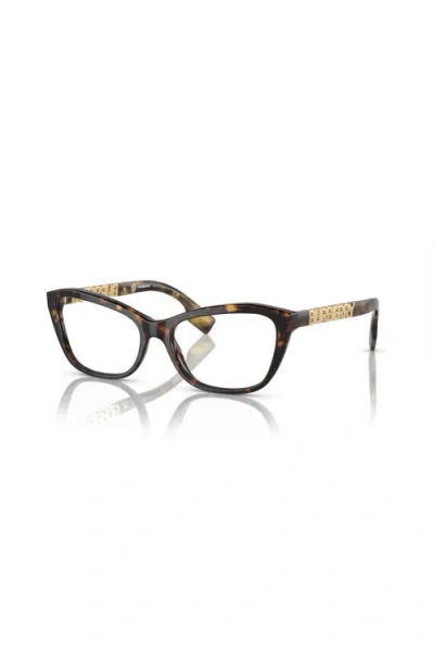 Burberry 52mm Cat Eye Optical Glasses In Brown