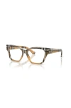 Burberry 52mm Cat Eye Optical Glasses In Multi