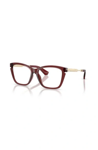 Burberry 52mm Cat Eye Optical Glasses In Red