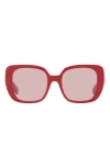 Burberry 52mm Gradient Square Sunglasses In Red