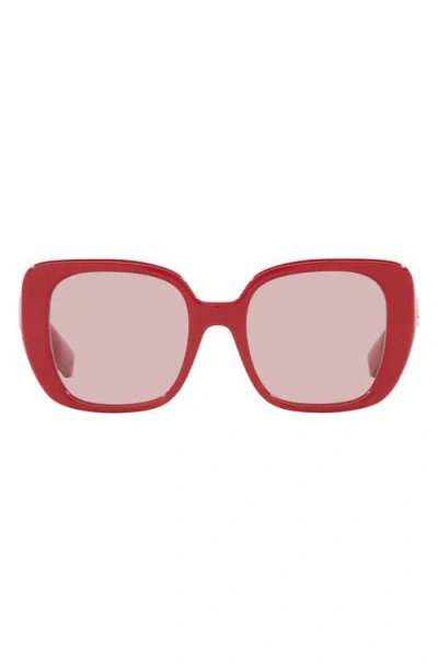 Burberry 52mm Gradient Square Sunglasses In Red