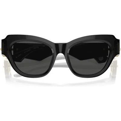 Burberry 52mm Irregular Sunglasses In Black/dark Grey