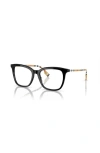 Burberry 52mm Square Optical Glasses In Black