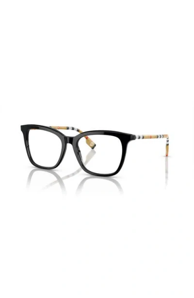 Burberry 52mm Square Optical Glasses In Black