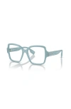 Burberry 52mm Square Optical Glasses In Blue