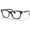 Burberry 52mm Square Optical Glasses In Brown
