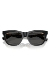 Burberry 53mm Cat Eye Sunglasses In Black Check