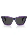 Burberry Cat Eye Sunglasses 0 Be4435 411387 In Violet Check
