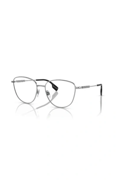 Burberry 53mm Phantos Optical Glasses In Metallic