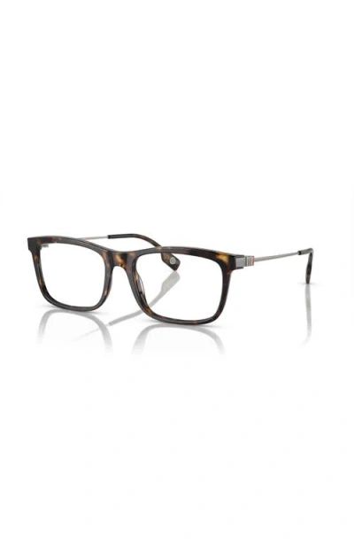 Burberry 55mm Rectangle Optical Glasses In Brown