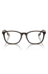 Burberry 53mm Rectangular Optical Glasses In Black