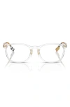 Burberry 53mm Rectangular Optical Glasses In Brown