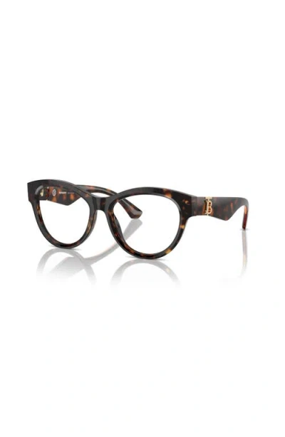 Burberry 53mm Round Optical Glasses In Brown