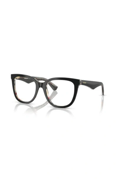 Burberry 53mm Square Optical Glasses In Black