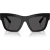 Burberry 53mm Square Sunglasses In Black/dark Grey