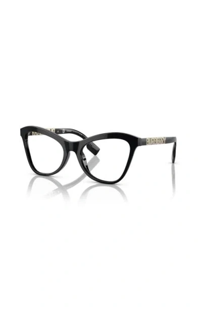 Burberry 54mm Cat Eye Optical Glasses In Black