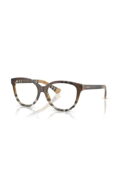 Burberry 54mm Cat Eye Optical Glasses In Brown